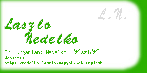 laszlo nedelko business card